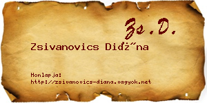 Zsivanovics Diána névjegykártya